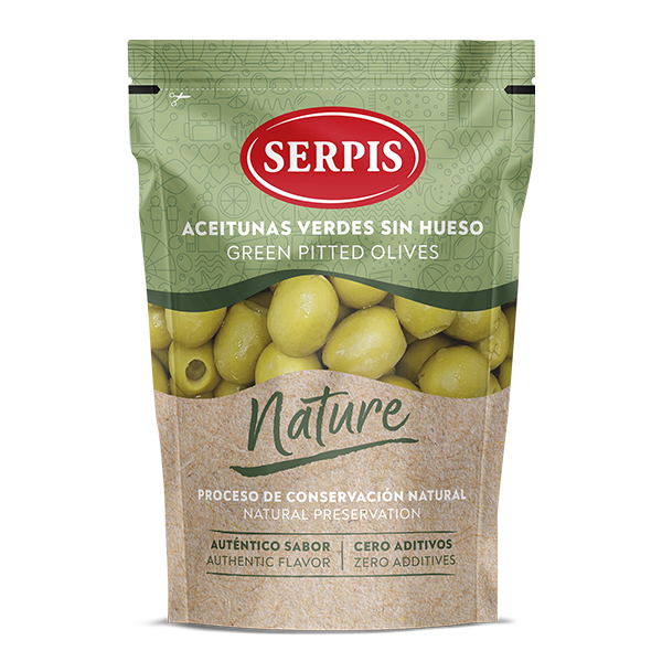 Olive verdi denocciolate Serpis Nature 75g Olive verdi denocciolate Serpis Nature 75g
